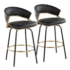 Tabouret de bar rembourré Silver Orchid Tatyana 26 avec pieds en métal (lot de 2)