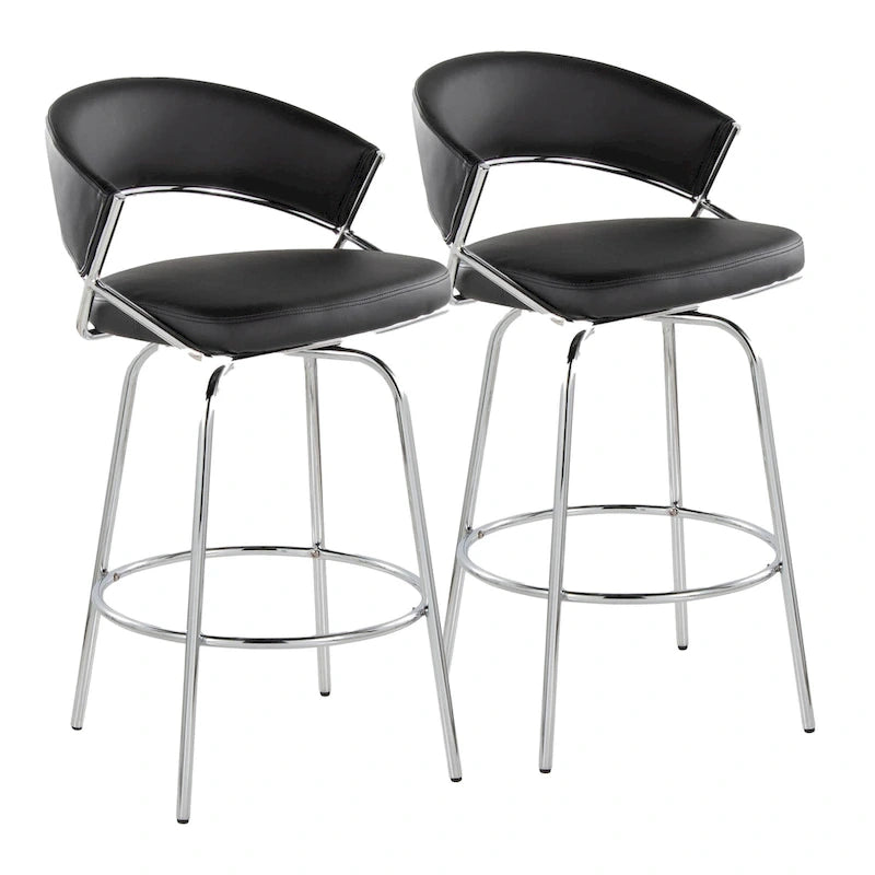 Tabouret de bar rembourré Silver Orchid Tatyana 26 avec pieds en métal (lot de 2)