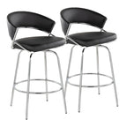 Tabouret de bar rembourré Silver Orchid Tatyana 26 avec pieds en métal (lot de 2)