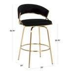 Tabouret de bar rembourré Silver Orchid Tatyana 26 avec pieds en métal (lot de 2)