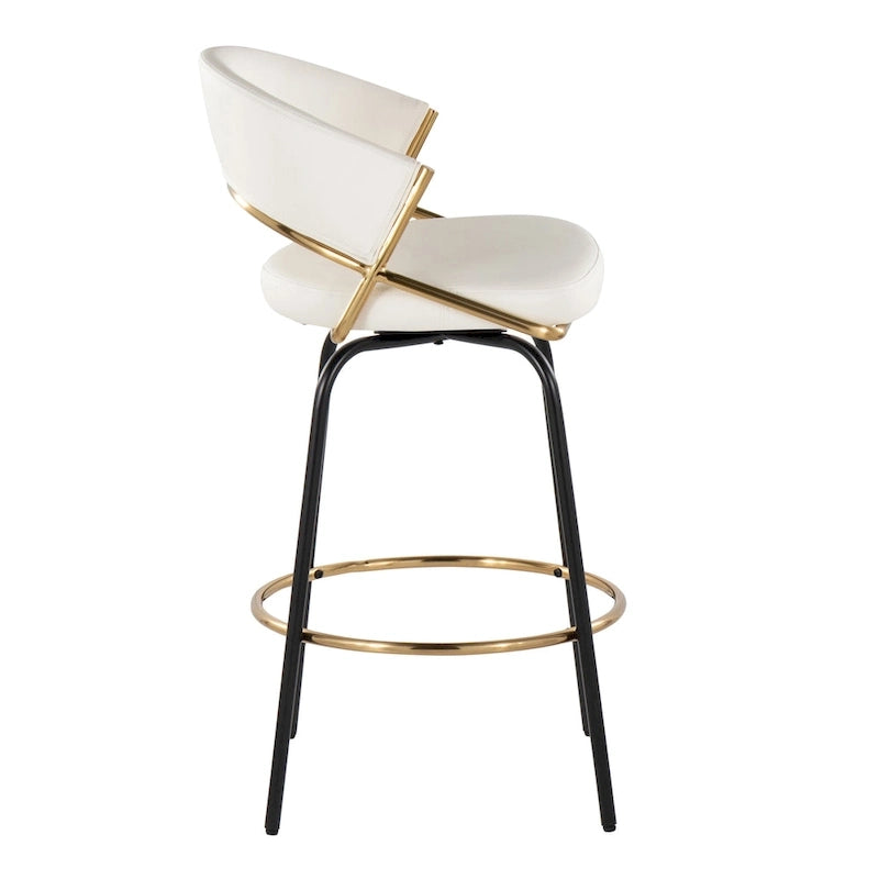 Tabouret de bar rembourré Silver Orchid Tatyana 26 avec pieds en métal (lot de 2)