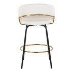 Tabouret de bar rembourré Silver Orchid Tatyana 26 avec pieds en métal (lot de 2)