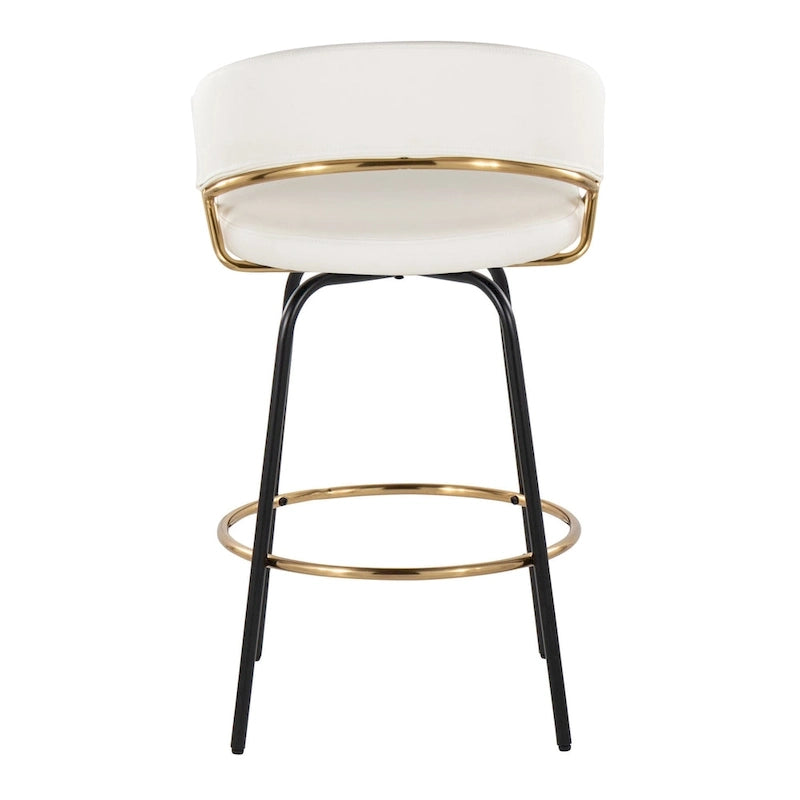 Tabouret de bar rembourré Silver Orchid Tatyana 26 avec pieds en métal (lot de 2)