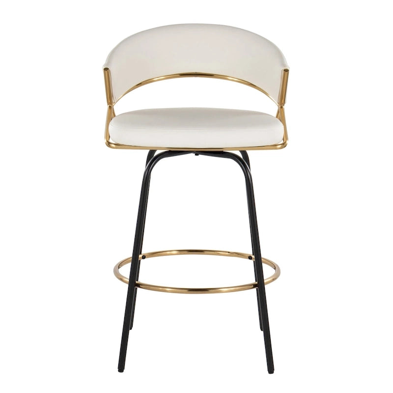 Tabouret de bar rembourré Silver Orchid Tatyana 26 avec pieds en métal (lot de 2)