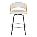 Tabouret de bar rembourré Silver Orchid Tatyana 26 avec pieds en métal (lot de 2)