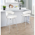 Tabouret de bar rembourré Silver Orchid Tatyana 26 avec pieds en métal (lot de 2)