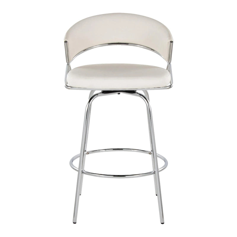 Tabouret de bar rembourré Silver Orchid Tatyana 26 avec pieds en métal (lot de 2)