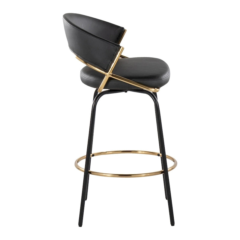 Tabouret de bar rembourré Silver Orchid Tatyana 26 avec pieds en métal (lot de 2)