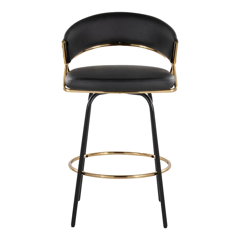 Tabouret de bar rembourré Silver Orchid Tatyana 26 avec pieds en métal (lot de 2)