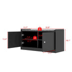 Banc de rangement blanc de 35,8 cm de large avec tiroirs et coussin d'assise rembourré