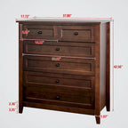 Commode à 6 tiroirs en bois massif peint à la bombe