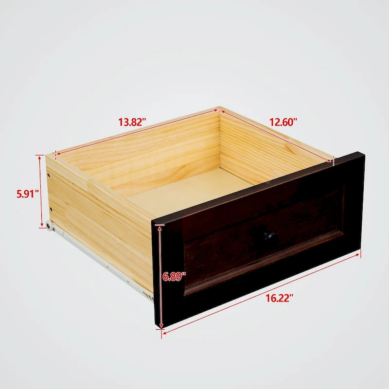 Commode à 6 tiroirs en bois massif peint à la bombe