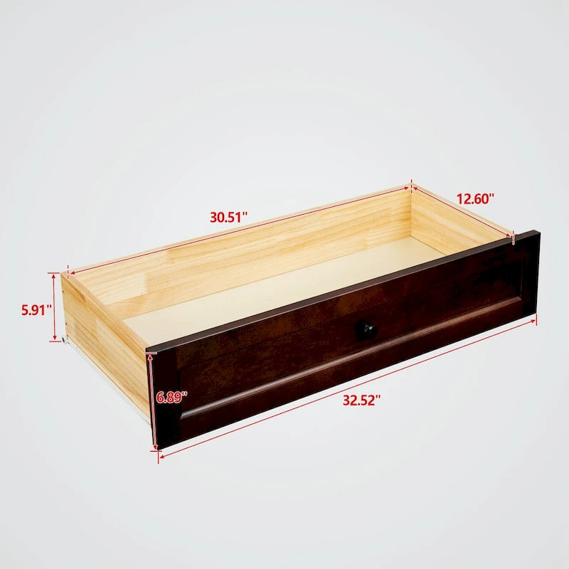 Commode à 6 tiroirs en bois massif peint à la bombe