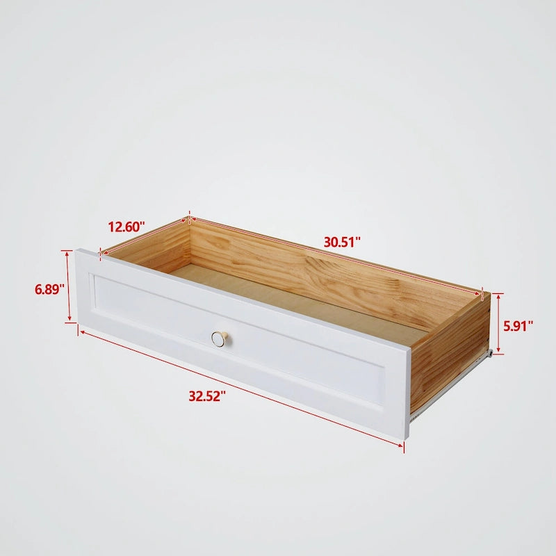 Commode à 6 tiroirs en bois massif peint à la bombe