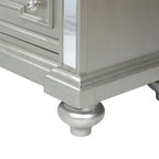 Commode à 5 tiroirs en bois massif couleur champagne Eaen Glam de Furniture of America