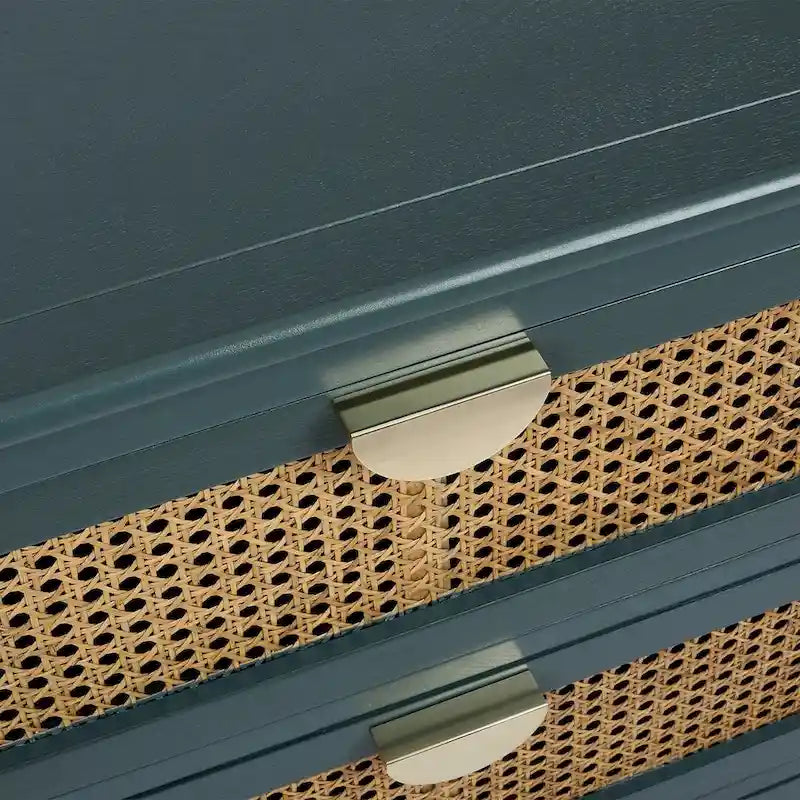 Meuble de rangement en rotin à 3 tiroirs pour chambre ou salon