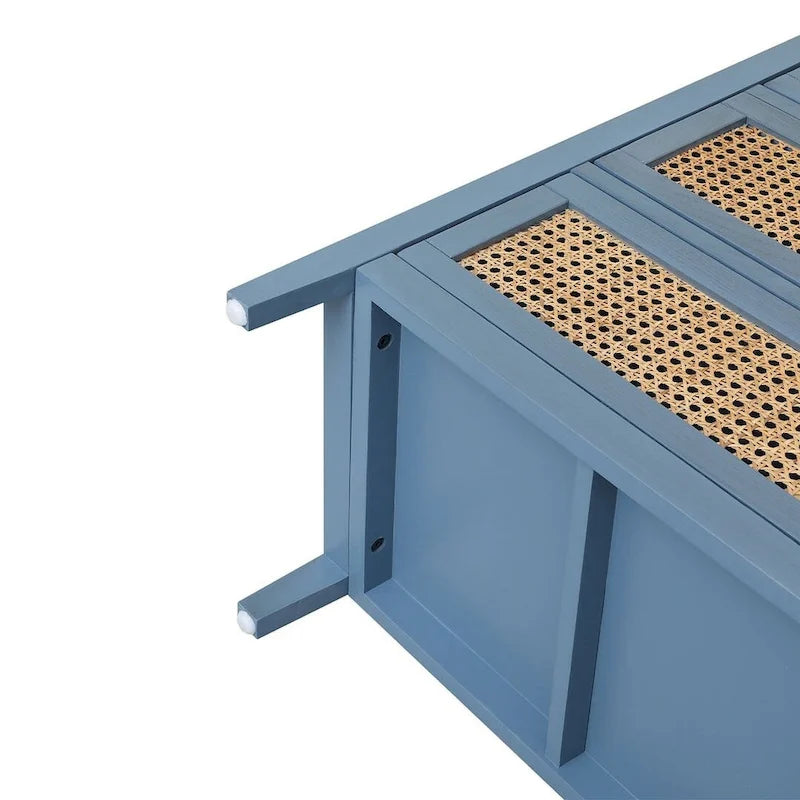 Meuble de rangement en rotin à 3 tiroirs pour chambre ou salon