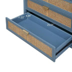 Meuble de rangement en rotin à 3 tiroirs pour chambre ou salon