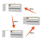 Commode à 4 tiroirs blanche pour chambre à coucher
