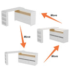 Commode à 4 tiroirs blanche pour chambre à coucher