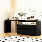 Commode à 4 tiroirs blanche pour chambre à coucher