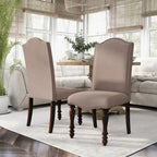 Ketz Taupe Fabric Dining Chairs (Set of 2) by Furniture of America