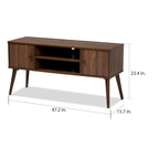 Meuble TV 2 portes Carson Carrington Batnaset style moderne du milieu du siècle