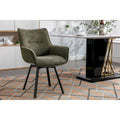 Porthos Home Mirri Swivel Fabric Dining Chair with Steel Legs