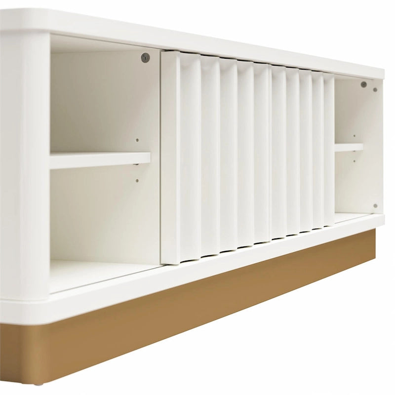 Meuble TV moderne festonné CosmoLiving by Cosmopolitan Rene pour téléviseurs jusqu'à 65 pouces - Jusqu'à 65 pouces