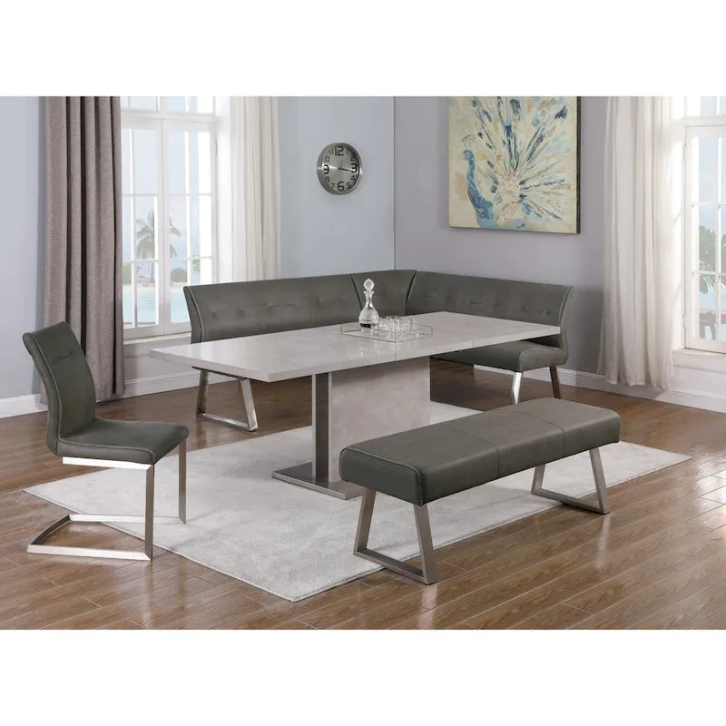Table de salle à manger extensible Somette Kalie Grey en stratifié