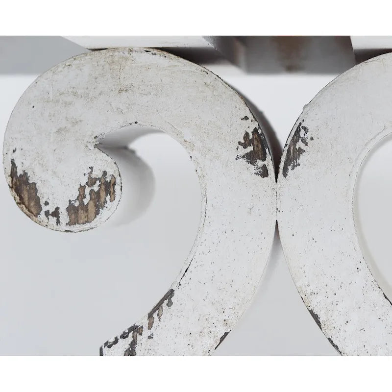 Table d'appoint rectangulaire en bois de style campagnard français avec plateau en bois naturel