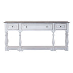 Table console d'entrée Magnolia Manor blanc antique et écorce vieillie de 183 cm