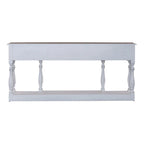 Table console d'entrée Magnolia Manor blanc antique et écorce vieillie de 183 cm