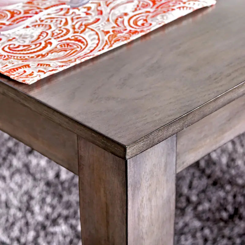 Ensemble de salle à manger Yevana contemporain en bois massif, 5 pièces, hauteur comptoir, par Furniture of America