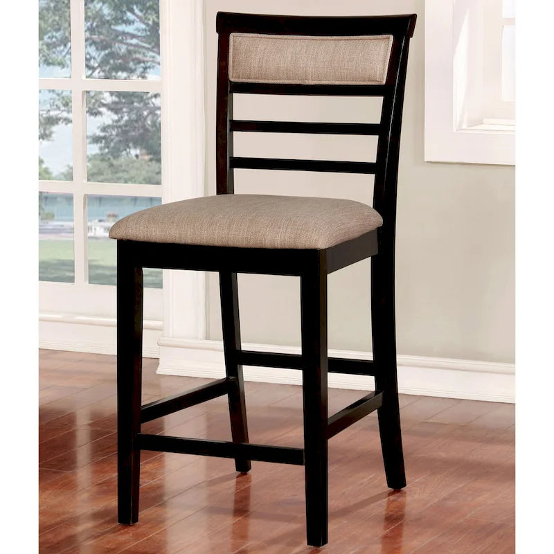 Ensemble de salle à manger Yevana contemporain en bois massif, 5 pièces, hauteur comptoir, par Furniture of America