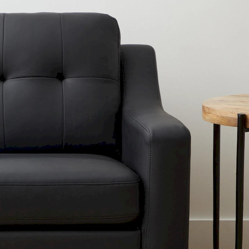 Canapé Brookside Ellen 75 à accoudoirs incurvés et capitonnés