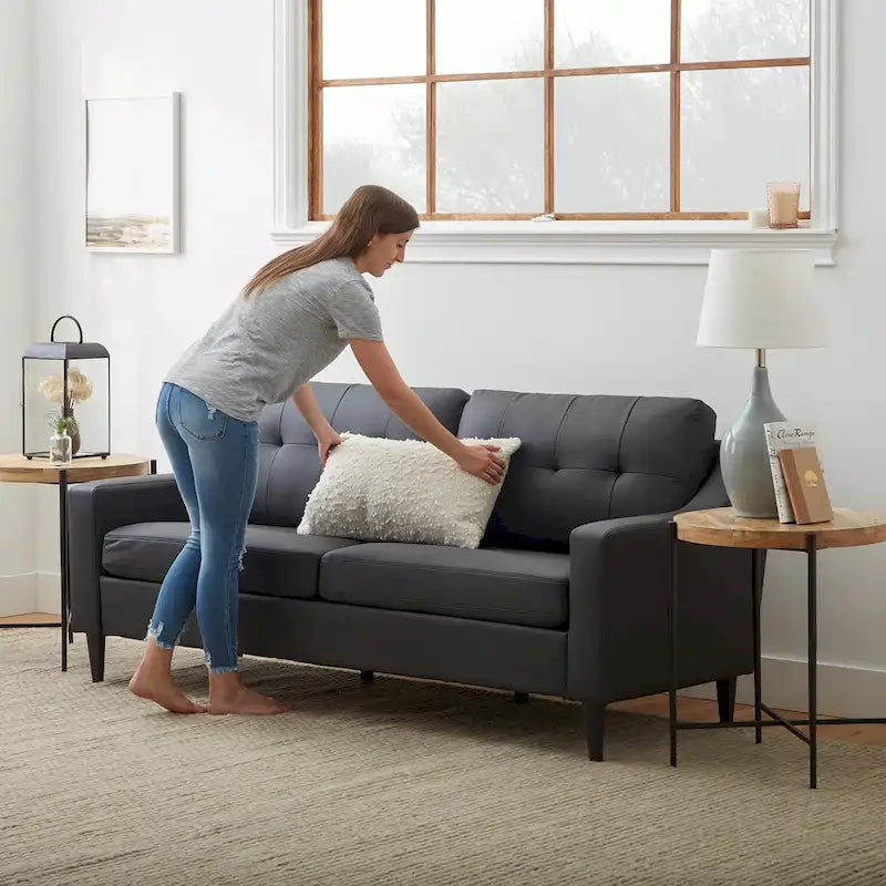 Canapé Brookside Ellen 75 à accoudoirs incurvés et capitonnés