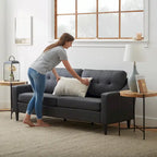 Canapé Brookside Ellen 75 à accoudoirs incurvés et capitonnés