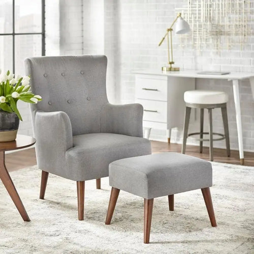 angelo:ACCUEIL Ensemble fauteuil et repose-pieds Jane