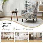 Ensemble de 2 fauteuils d'appoint traditionnels en tissu Epimethis avec pieds tournés par HULALA HOME