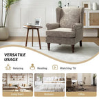 Ensemble de 2 fauteuils d'appoint traditionnels en tissu Epimethis avec pieds tournés par HULALA HOME