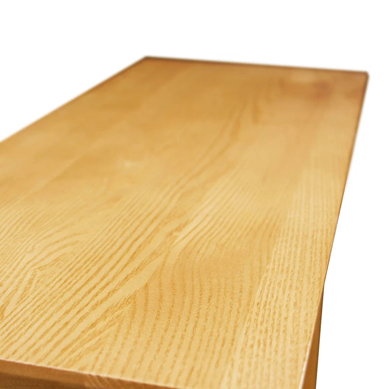 Table d'appoint étroite Teegan en bois massif avec étagère et tiroir