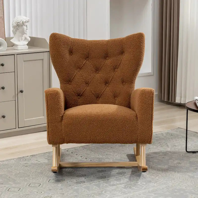 Fauteuil à bascule capitonné, canapé une place, fauteuil à bascule d'appoint