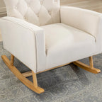 Fauteuil à bascule capitonné, canapé une place, fauteuil à bascule d'appoint