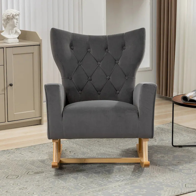 Fauteuil à bascule capitonné, canapé une place, fauteuil à bascule d'appoint