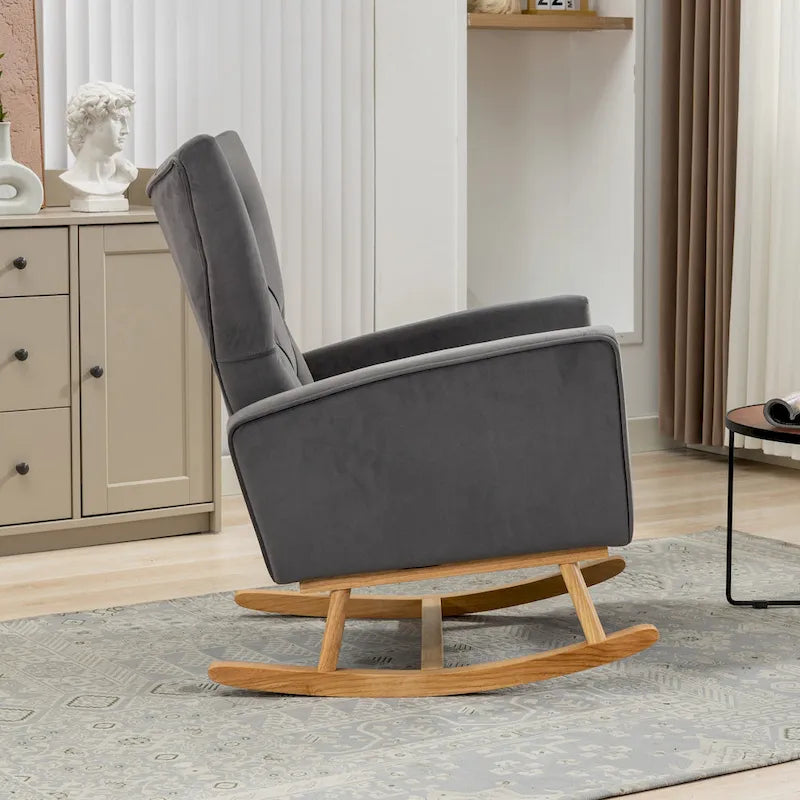 Fauteuil à bascule capitonné, canapé une place, fauteuil à bascule d'appoint