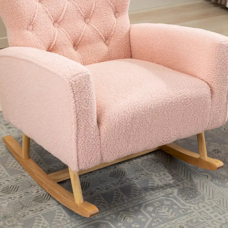 Fauteuil à bascule capitonné, canapé une place, fauteuil à bascule d'appoint