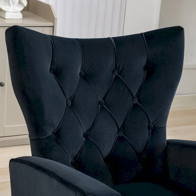 Fauteuil à bascule capitonné, canapé une place, fauteuil à bascule d'appoint