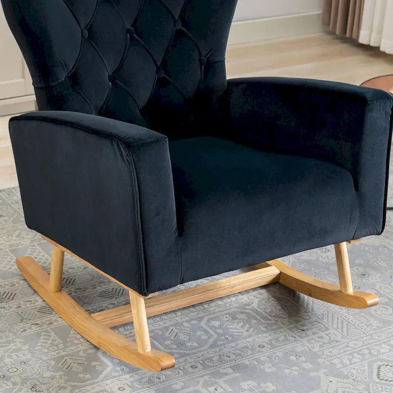 Fauteuil à bascule capitonné, canapé une place, fauteuil à bascule d'appoint