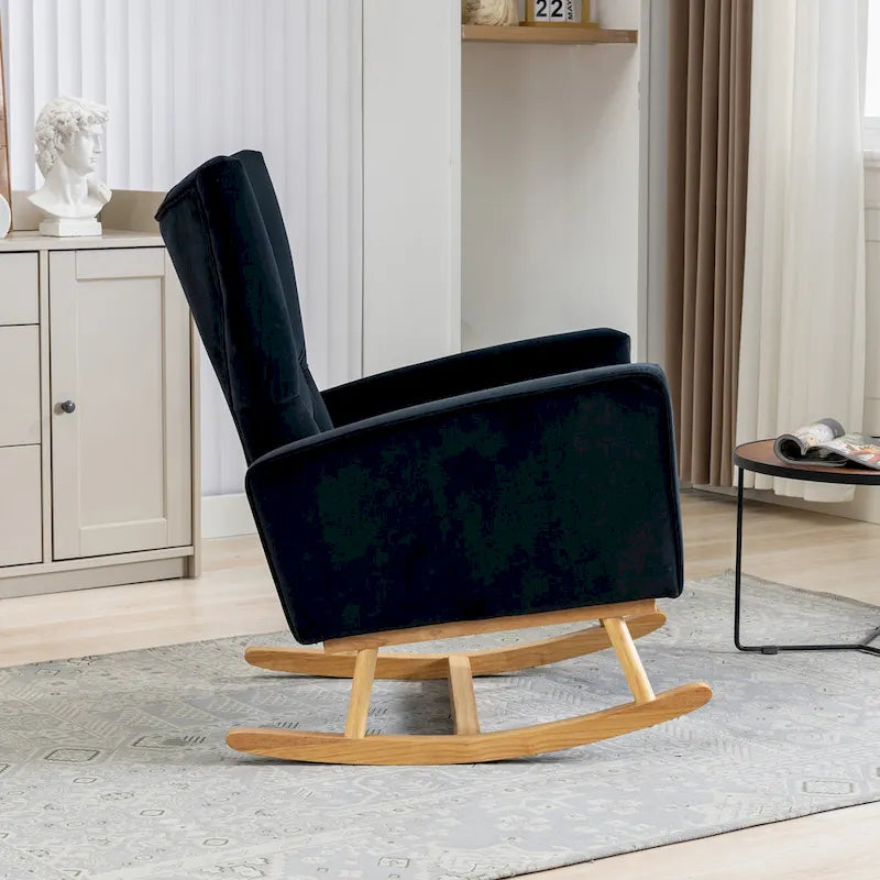 Fauteuil à bascule capitonné, canapé une place, fauteuil à bascule d'appoint